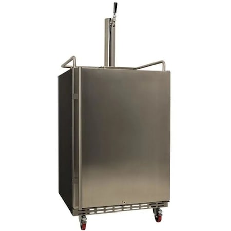 Edgestar 24 Inch Wide Kegerator for Full Size Kegs with Electronic Control Panel KC7000SS